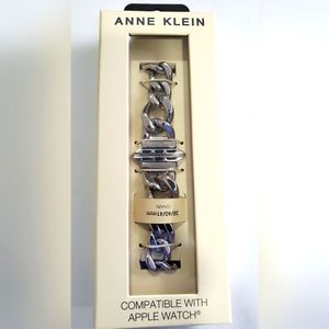 Anne Klein Soho Collection Silver S/Steel Chain Band Fits Apple Watch 38/40/41mm